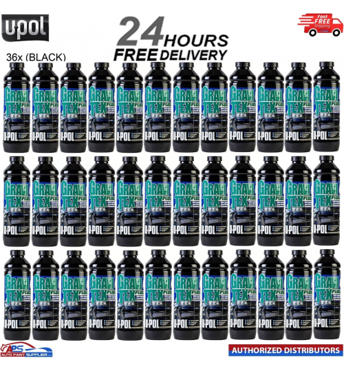 36X U-POL GRAVITEX PLUS HS STONE CHIP COATING PROTECTER 1L BLACK
